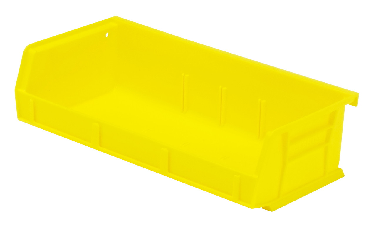 Bin, stacking or hanging, 11"W x 5-3/8"D x 3"H, Yellow, Yellow, Polypropylene, QUS232YLCS