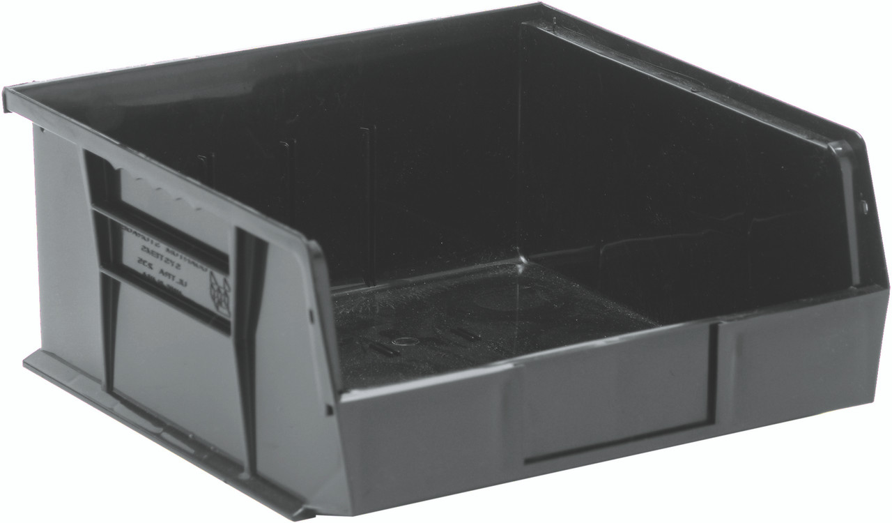 Bin, stacking or hanging, conductive, Black, Black, ESD, QUS235CO
