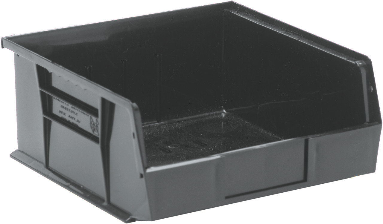 Bin, stacking or hanging, conductive, Black, Black, ESD, QUS235COCS