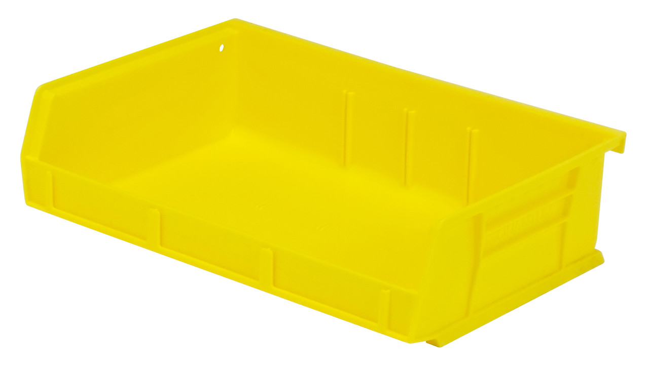 Bin, stacking or hanging, 11"W x 7-3/8"D x 3"H, Yellow, Yellow, Polypropylene, QUS236YL