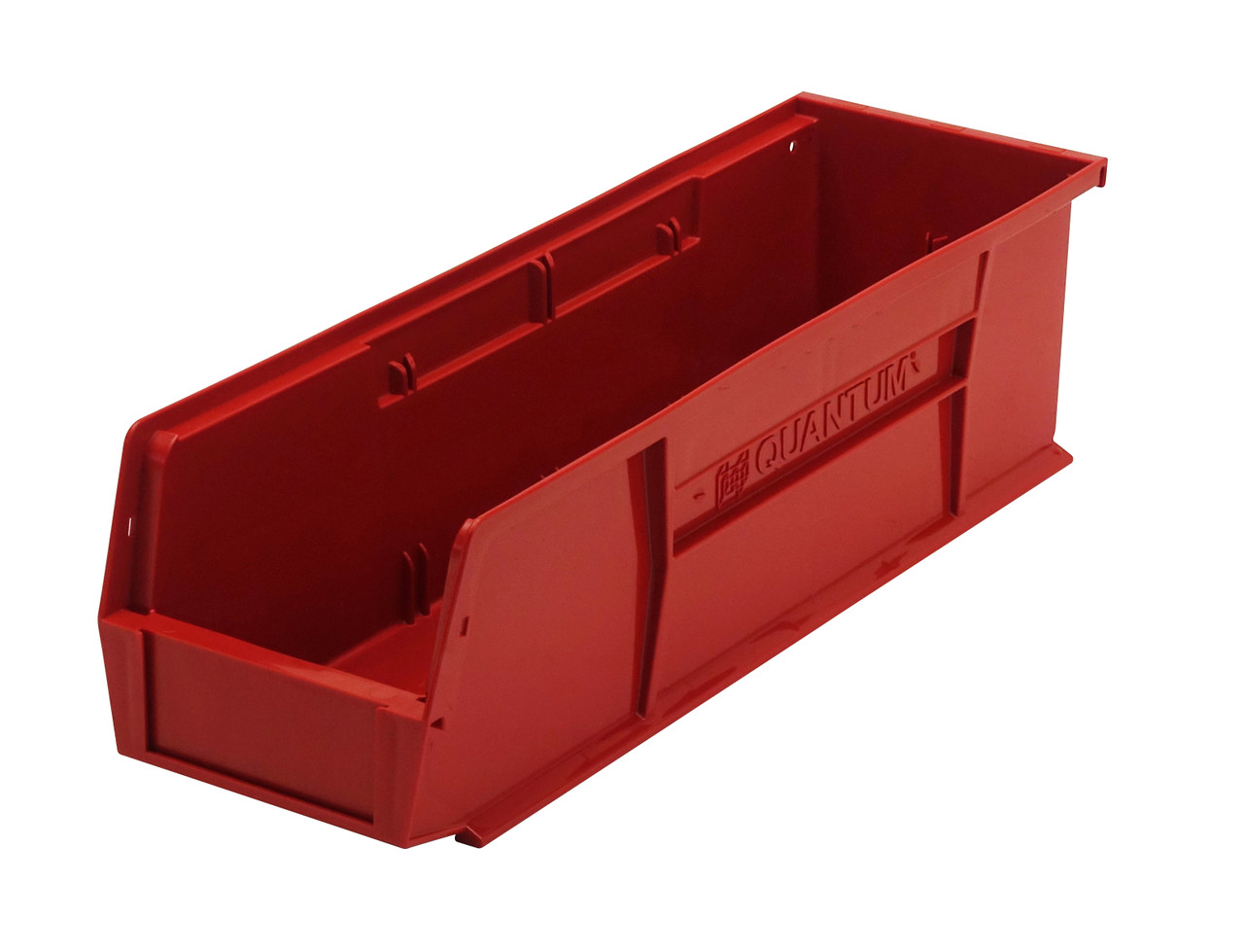 Bin, stacking or hanging, 5-1/2"W x 18"D x 5"H, Red, Red, Polypropylene, QUS238RD