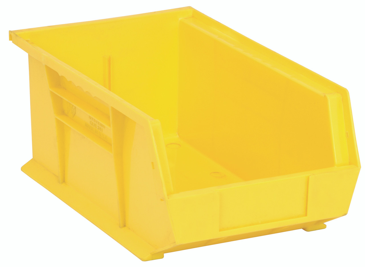 Bin, stacking or hanging, 8-1/4"W x 13-5/8"D x 6"H, Yellow, Yellow, Polypropylene, QUS241YLCS
