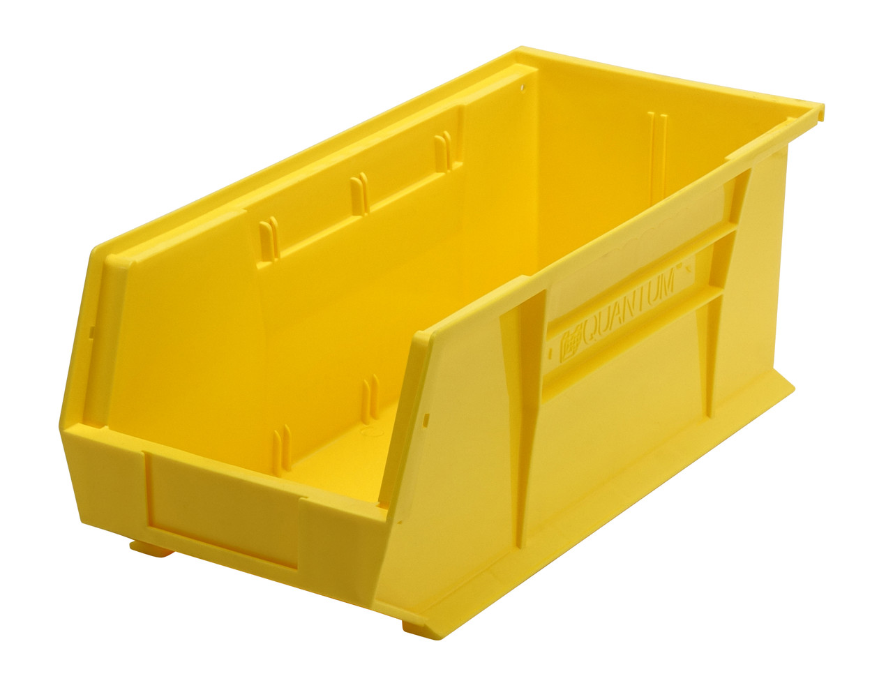 Bin, stacking or hanging, 8-1/4"W x 18"D x 7"H, Yellow, Yellow, Polypropylene, QUS248YL