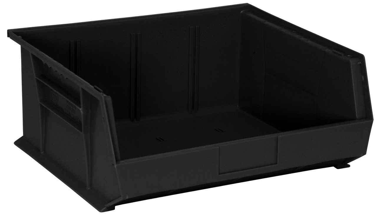 Bin, stacking or hanging, conductive, Black, Black, ESD, QUS250COCS