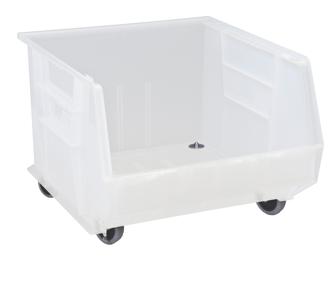 Bin, stacking or hanging, 16-1/2"W x 18"D x 14"H, Clear, Clear, Polypropylene, QUS275MOBCL