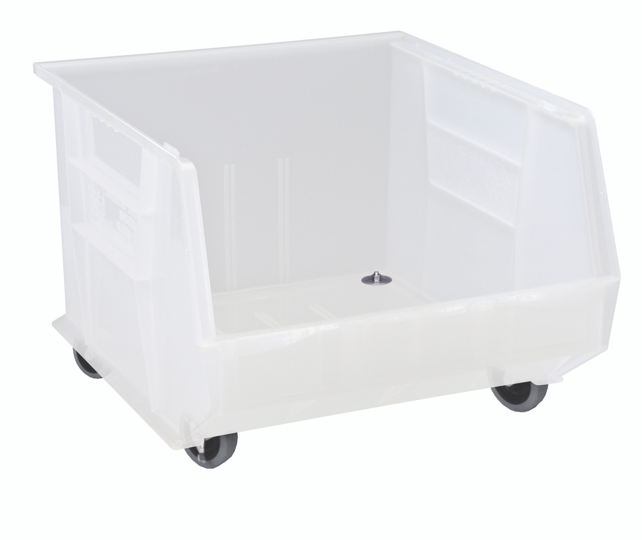 Bin, stacking or hanging, 16-1/2"W x 18"D x 14"H, Clear, Clear, Polypropylene, QUS275MOBCLCS