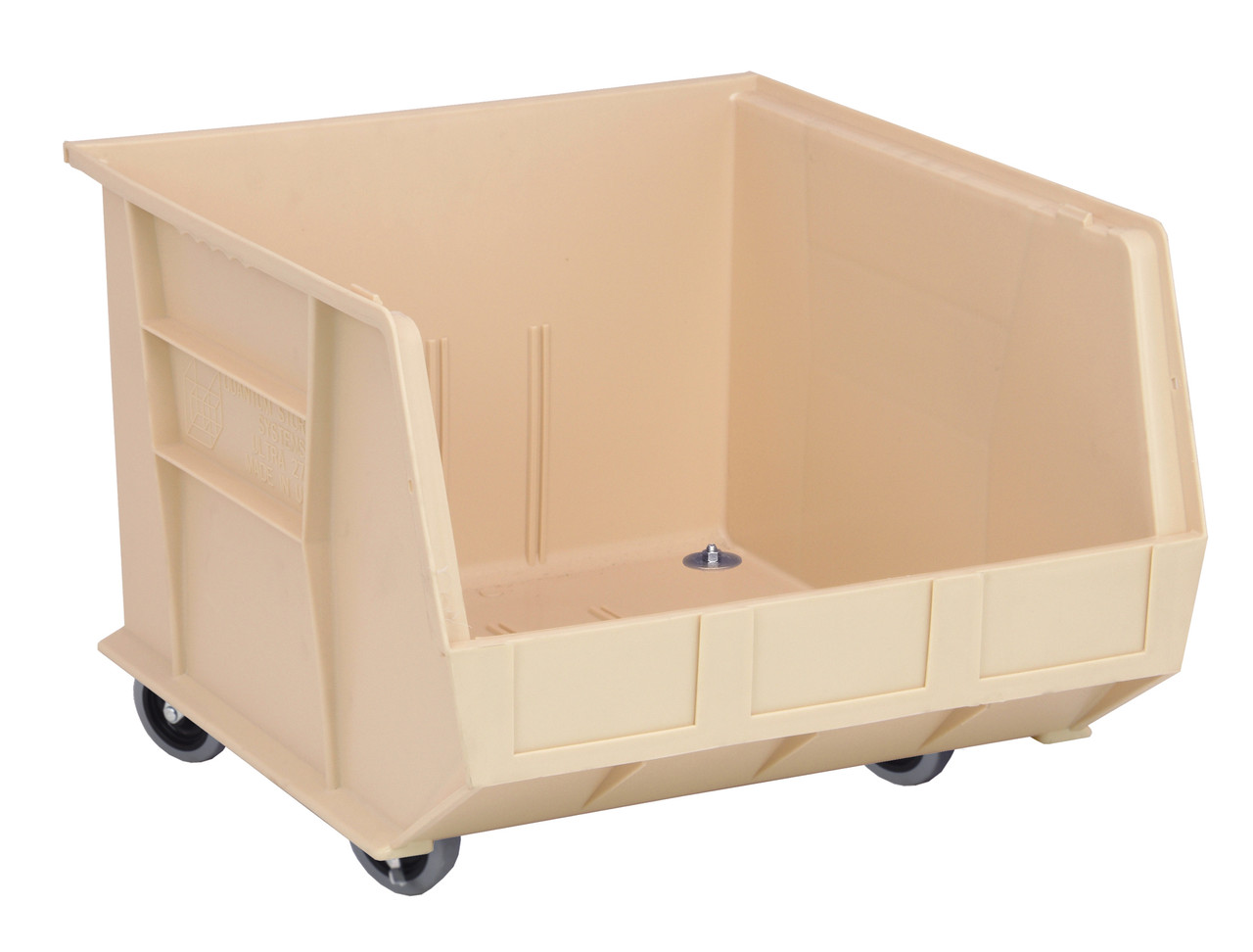 Bin, stacking or hanging, 16-1/2"W x 18"D x 14"H, Ivory, Ivory, Polypropylene, QUS275MOBIVCS