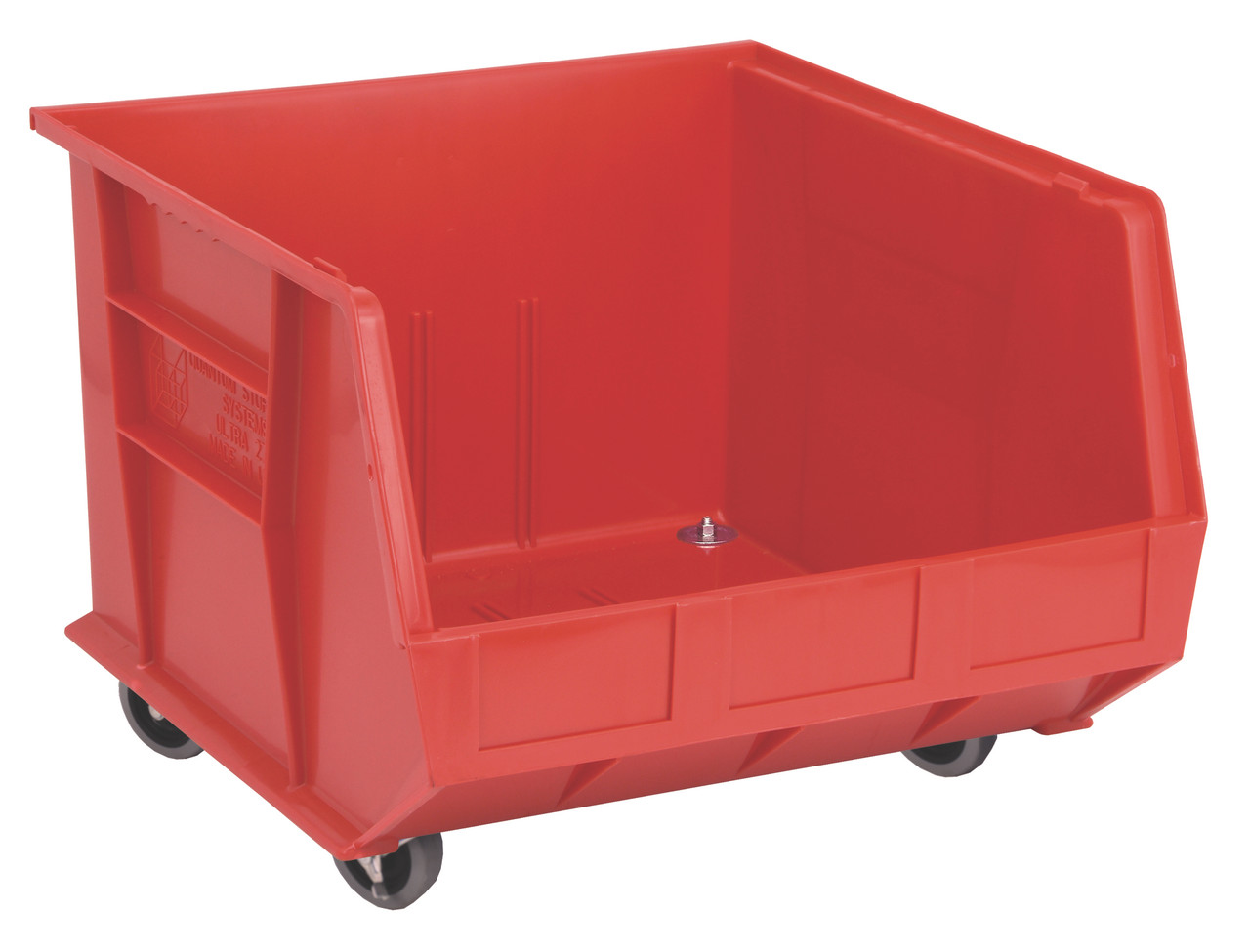 Bin, stacking or hanging, 16-1/2"W x 18"D x 14"H, Red, Red, Polypropylene, QUS275MOBRDCS