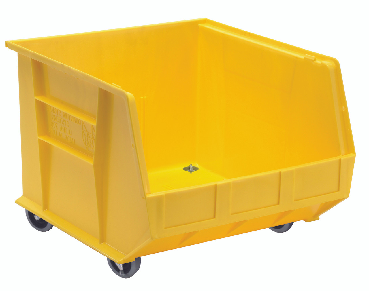 Bin, stacking or hanging, 16-1/2"W x 18"D x 14"H, Yellow, Yellow, Polypropylene, QUS275MOBYL