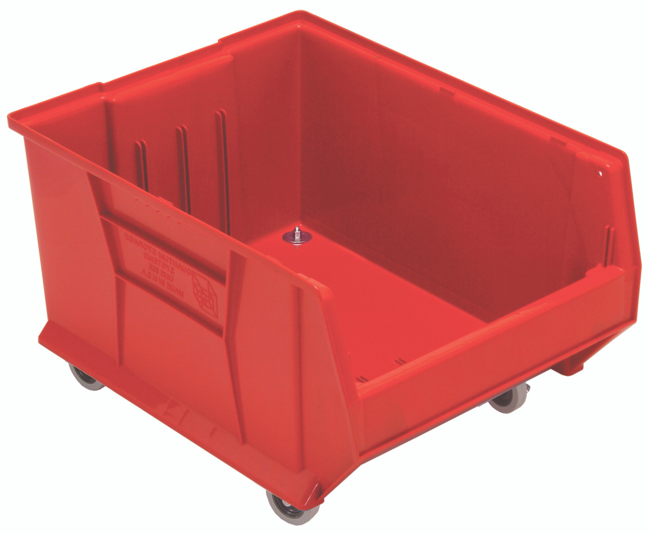 Hulk 24" Container, mobile, 23-7/8"L x 18-1/4"W x 15"H, Red, Red, Polypropylene, QUS965MOBRD