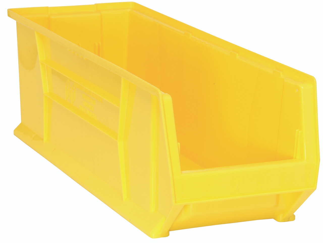 Hulk 30" Container, 29-7/8"L x 11"W x 10"H, stackable, Yellow, Yellow, Polypropylene, QUS973YLCS