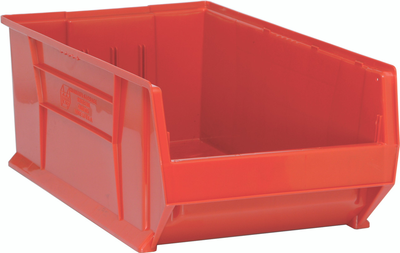 Hulk 30" Container, 29-7/8"L x 18-1/4"W x 12"H, stackable, Red, Red, Polypropylene, QUS975RD