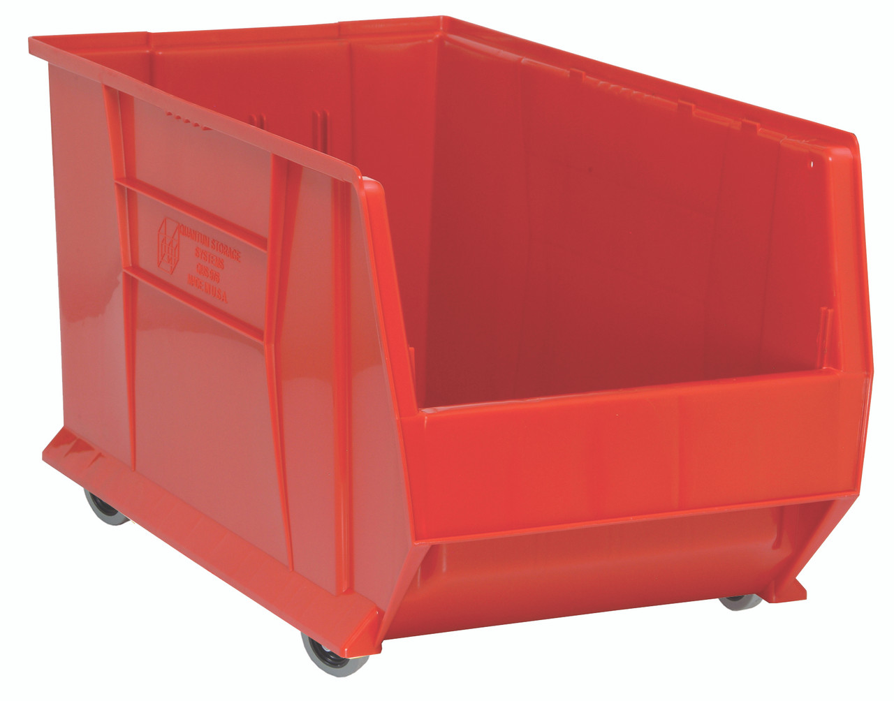 Hulk 30" Container, mobile, 29-7/8"L x 16-1/2"W x 18"H, Red, Red, Polypropylene, QUS986MOBRD