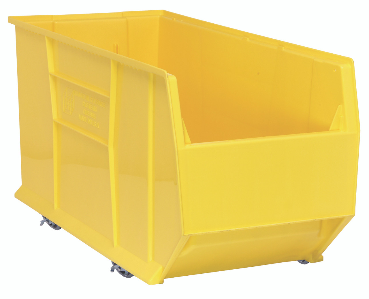 Hulk 36"Container, mobile, 35-7/8"L x 16-1/2"W x 20-1/2"H, Yellow, Yellow, Polypropylene, QUS994MOBYL