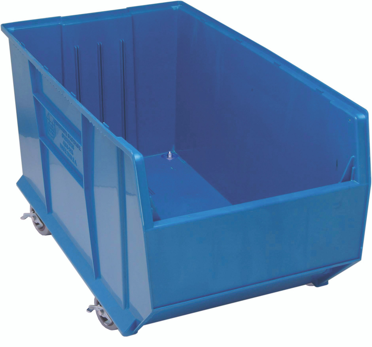 Hulk 36"Container, mobile, 35-7/8"L x 19-7/8"W x 20-1/2"H, Blue, Blue, Polypropylene, QUS996MOBBL