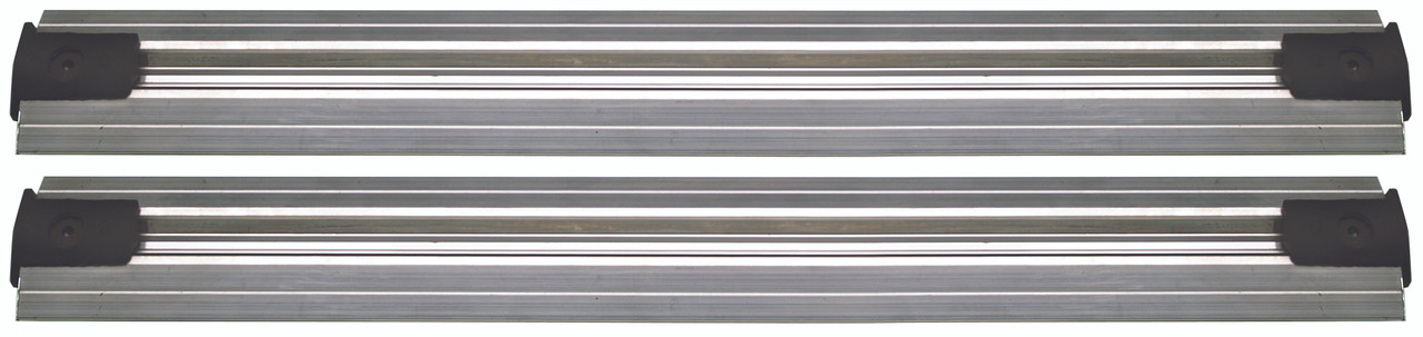 Single Unit Floor Track Assembly Kit, includes: (2) 10' v-groove aluminum tracks, (2) end stop kit and hardware, Gray Metalic, 0, Aluminum, QVTRK-2-120EST