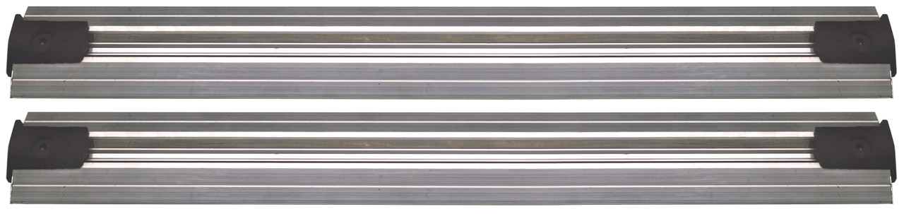 Single Unit Floor Track Assembly Kit, includes: (2) 20' v-groove aluminum tracks, (2) end stop kit and hardware, Gray Metalic, 0, Aluminum, QVTRK-2-240EST