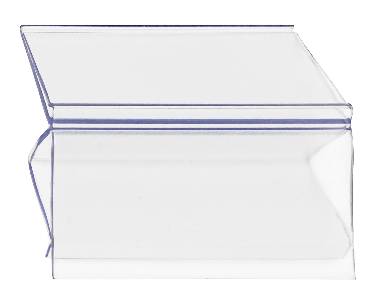 Identification Label Holder, for use at rear of any plastic bin, includes: 1" x 3" laser label inserts, Clear, 0, Plastic, RLH1X3C