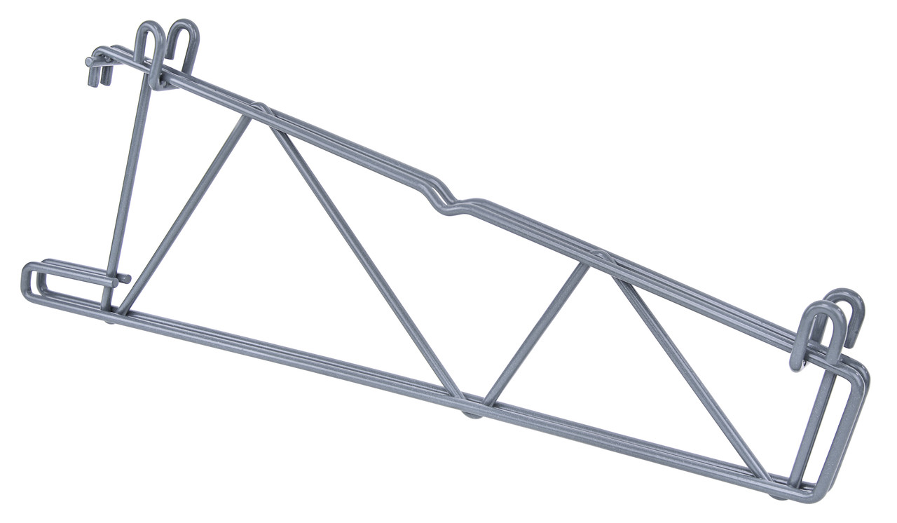 Store Grid Shelf Support Bracket, double, for use with 18"W shelves, Epoxy Coated, Gray, 0, Carbon Steel, SG-CD18GY