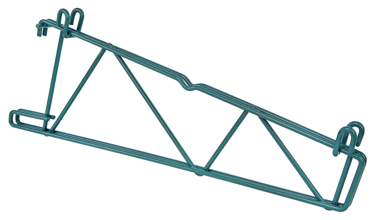 Store Grid Shelf Support Bracket, double, for use with 18"W shelves, Epoxy Coated, Green, 0, Carbon Steel, SG-CD18P