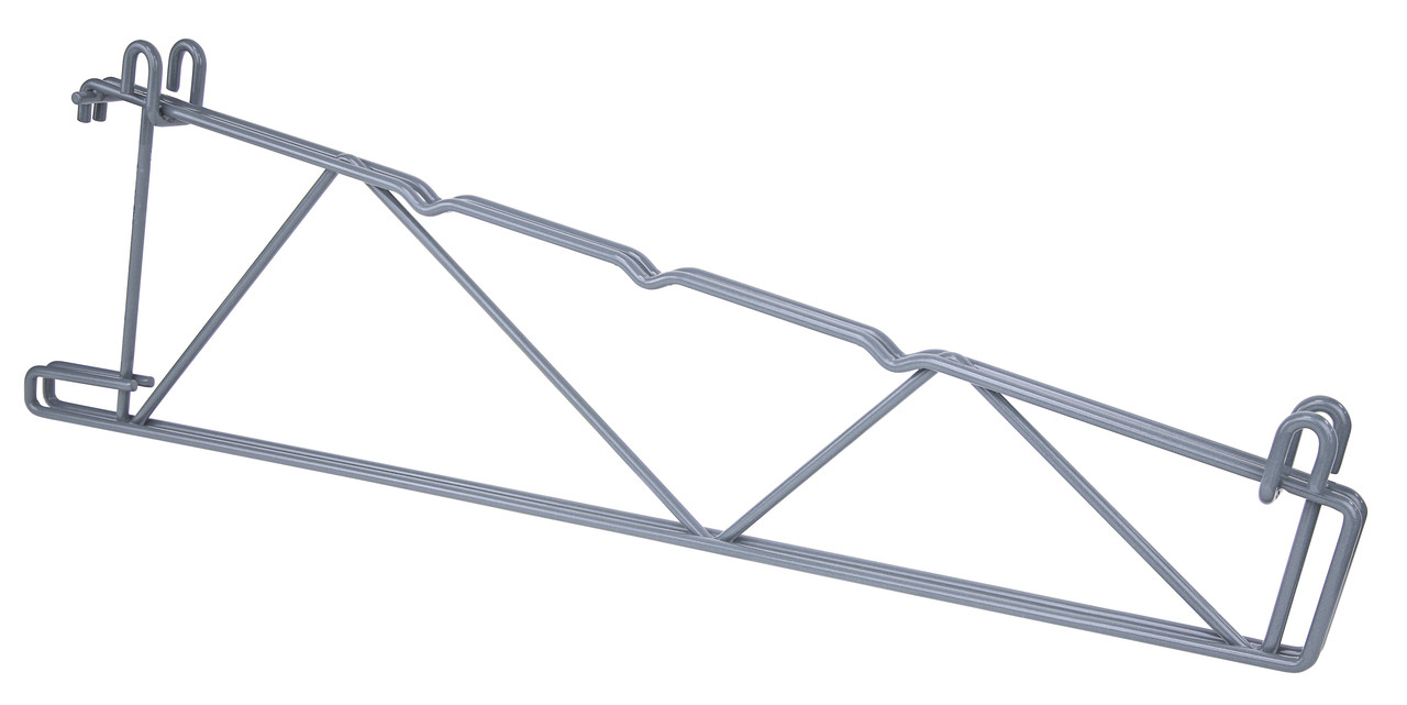 Store Grid Shelf Support Bracket, double, for use with 24"W shelves, Epoxy Coated, Gray, 0, Carbon Steel, SG-CD24GY