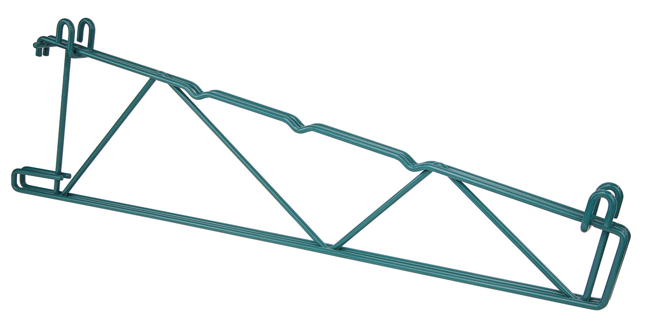 Store Grid Shelf Support Bracket, double, for use with 24"W shelves, Epoxy Coated, Green, 0, Carbon Steel, SG-CD24P