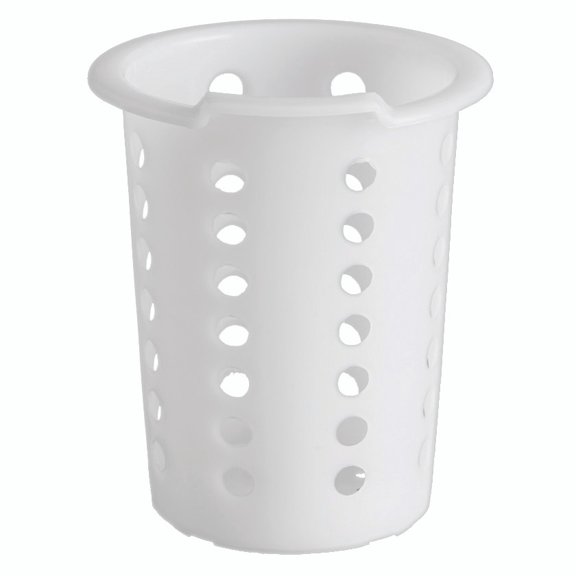 Store Grid Flatware Holder, cylinder, 4" diameter on top, White, 0, Polypropylene, SG-CH