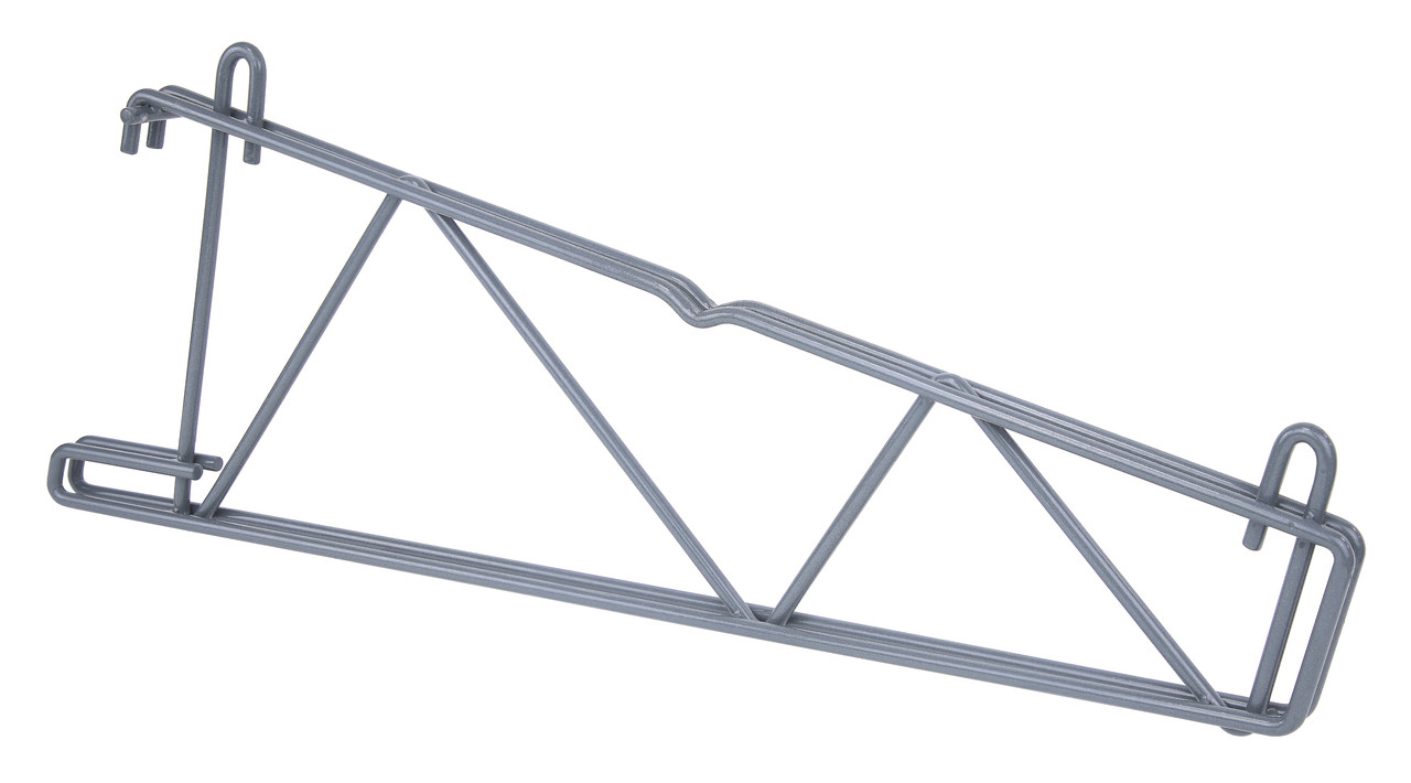 Store Grid Shelf Support Bracket, single, for use with 18"W shelves, Epoxy Coated, Gray, 0, Carbon Steel, SG-CS18GY