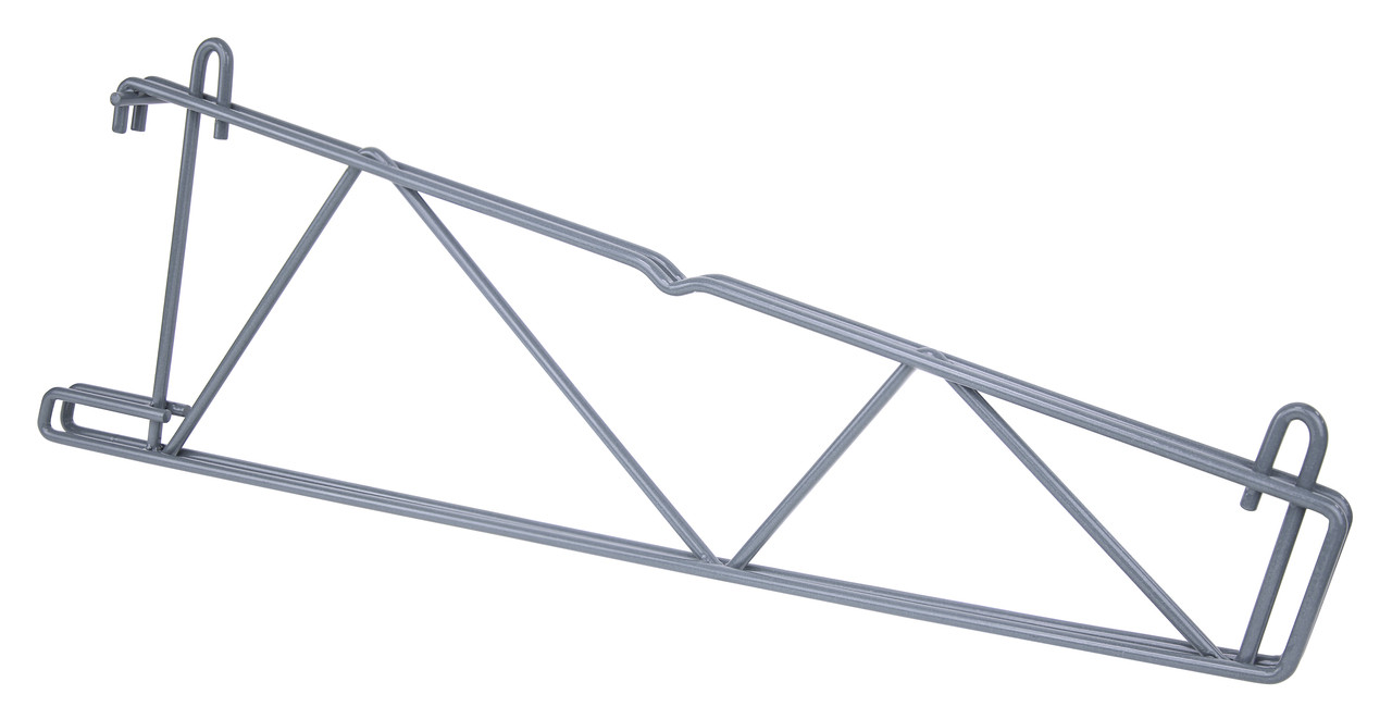 Store Grid Shelf Support Bracket, single, for use with 21"W shelves, Epoxy Coated, Gray, 0, Carbon Steel, SG-CS21GY
