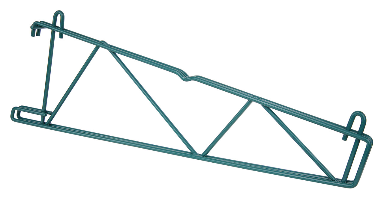 Store Grid Shelf Support Bracket, single, for use with 21"W shelves, Epoxy Coated, Green, 0, Carbon Steel, SG-CS21P