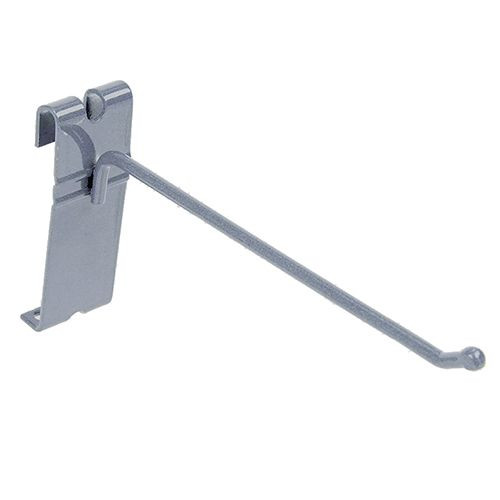 Store Grid Hook, 6", gray epoxy antimicrobial finish, Epoxy Coated, Gray, 0, Carbon Steel, SG-HOOK6GY