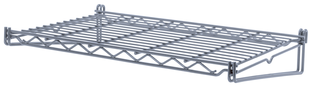 Store Grid Shelf, 16-1/2"W x 16-1/2"D, with retaining edge, Epoxy Coated, Gray, 0, Carbon Steel, SG-S1616GY