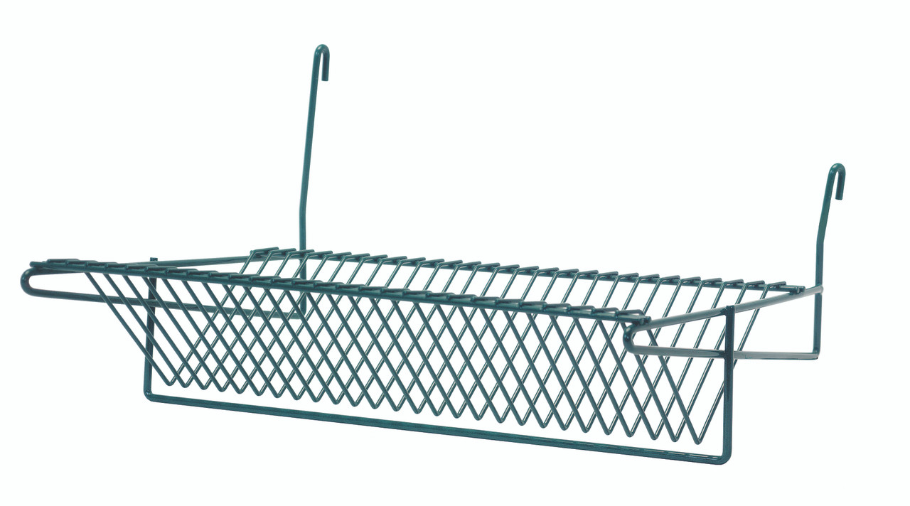 Store Grid Slanted Lid/Tray Drying Rack, 20-1/2"W x 13-3/4"D x 10-1/2"H, green epoxy antimicrobial finish, Epoxy Coated, Green, 0, Carbon Steel, SG-SLH201412P