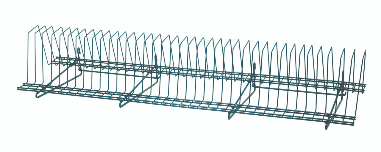Store Grid Tray Drying Rack, 46-1/2"W x 14"D x 11-1/4"H, green epoxy antimicrobial finish, Epoxy Coated, Green, 0, Carbon Steel, SG-TDR461410P