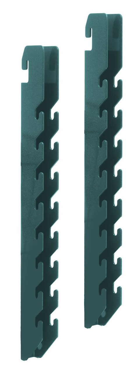 Store Grid Upright, 44"H, slotted every 1-1/2", Epoxy Coated, Green, 0, Carbon Steel, SG-U44P