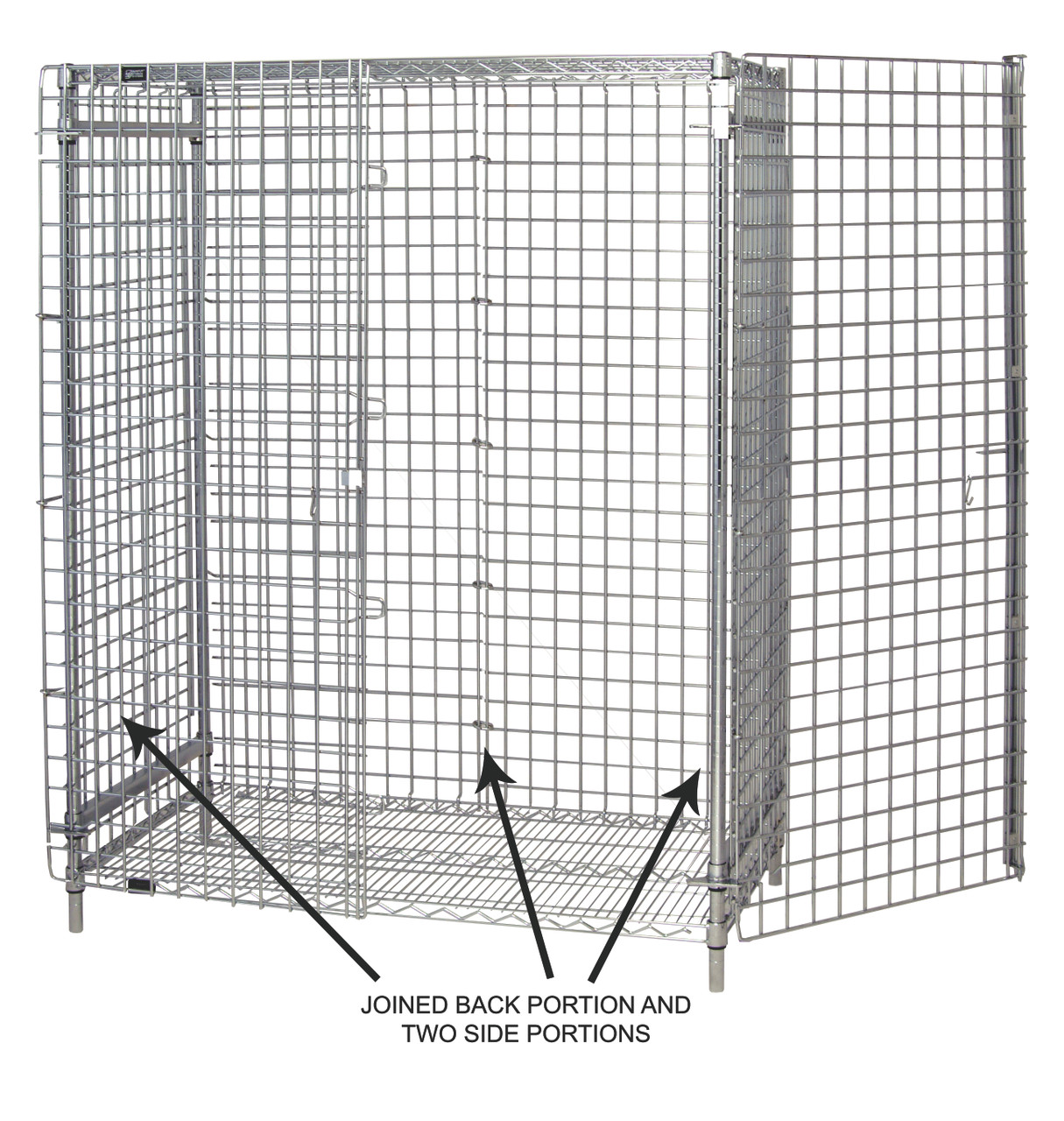 Security Side Panels, for use with 24"D security units, green epoxy antimicrobial finish, Epoxy Coated, Green, 0, Carbon Steel, Case of 3, SP24P