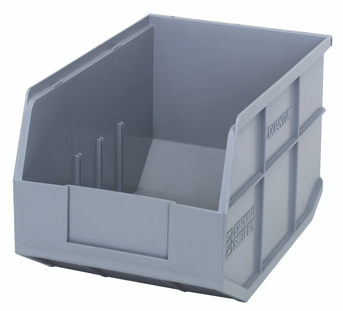 Stackable Shelf Bin, 8-1/4"W x 12"D x 7"H, autoclavable up to 250°F, Gray, Gray, Polypropylene, SSB423GYCS