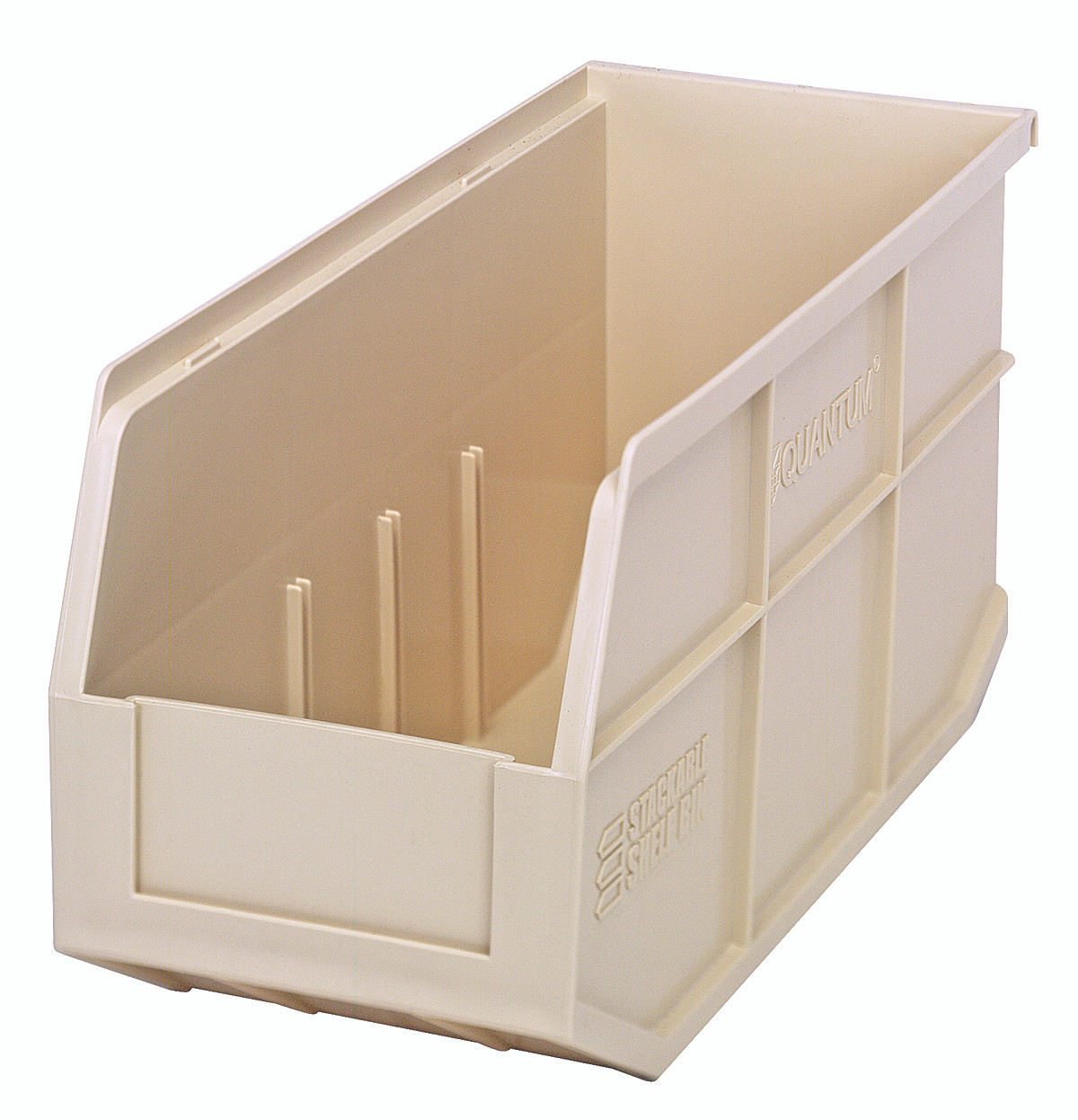 Stackable Shelf Bin, 6"W x 14"D x 7"H, autoclavable up to 250°F, Ivory, Ivory, Polypropylene, SSB441IVCS