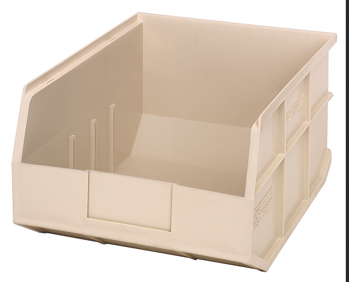 Stackable Shelf Bin, 11"W x 14"D x 7"H, autoclavable up to 250°F, Ivory, Ivory, Polypropylene, SSB445IVCS