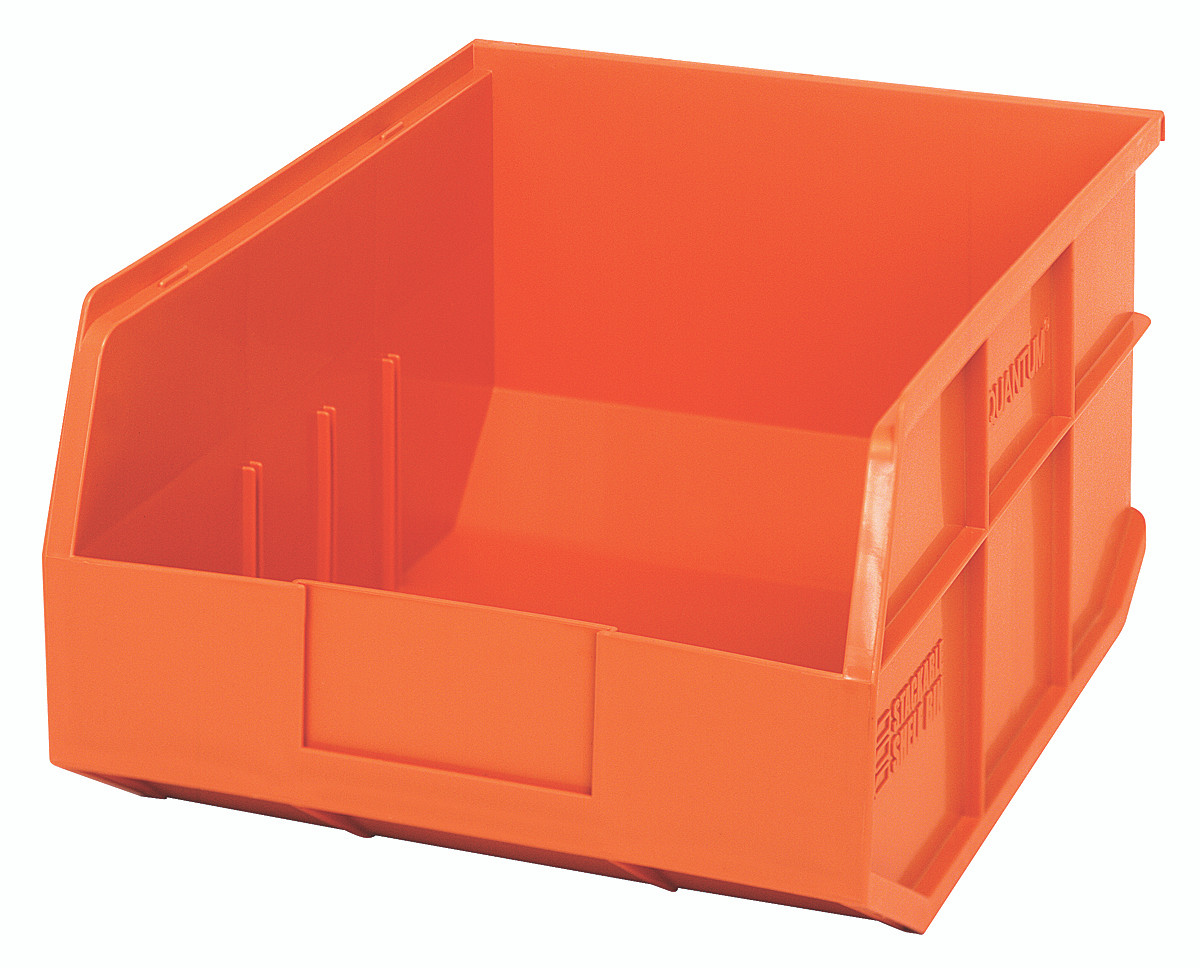 Stackable Shelf Bin, 11"W x 14"D x 7"H, autoclavable up to 250°F, Orange, Orange, Polypropylene, SSB445ORCS