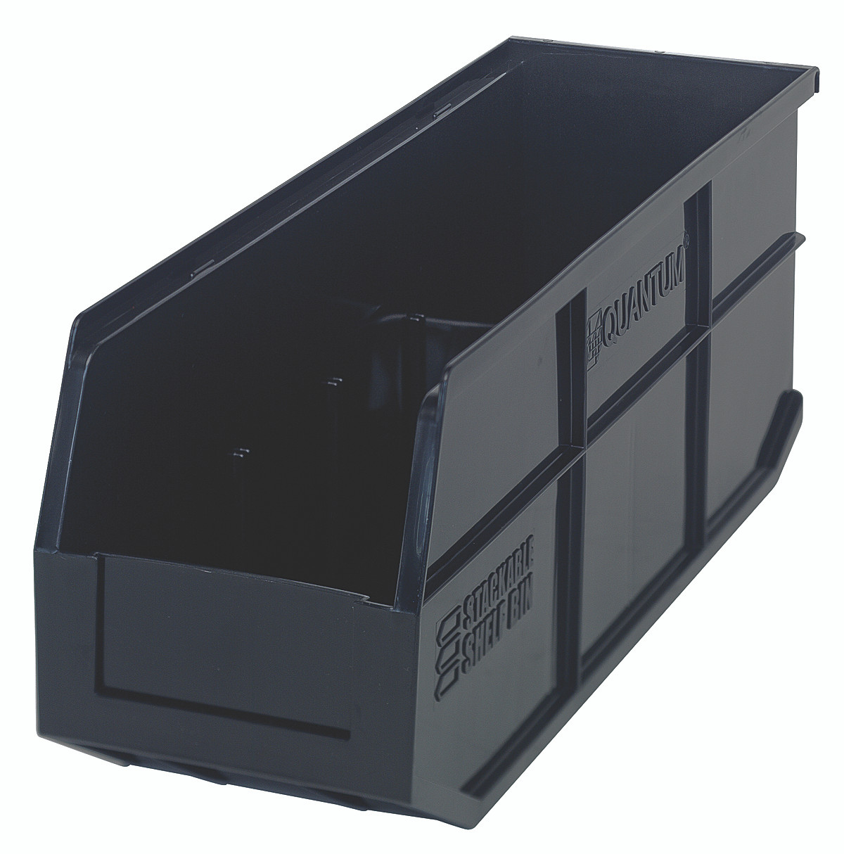 Stackable Shelf Bin, 6"W x 18"D x 7"H, autoclavable up to 250°F, Black, Black, Polypropylene, SSB461BK