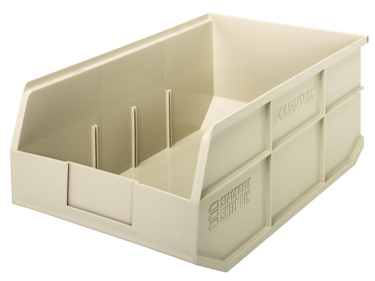 Stackable Shelf Bin, 11"W x 18"D x 7"H, autoclavable up to 250°F, Ivory, Ivory, Polypropylene, Case of 6, SSB465IV