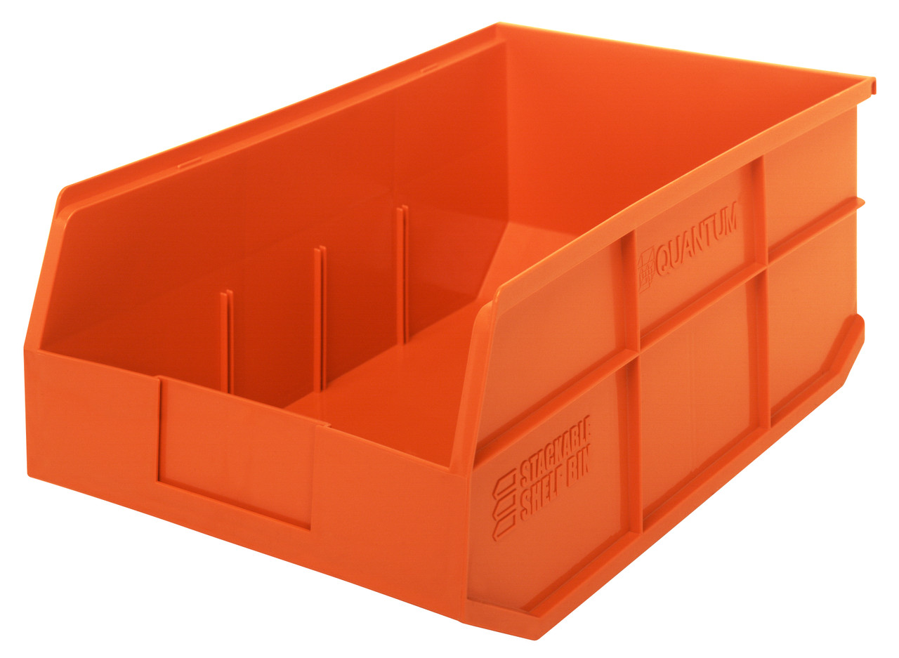 Stackable Shelf Bin, 11"W x 18"D x 7"H, autoclavable up to 250°F, Orange, Orange, Polypropylene, SSB465OR