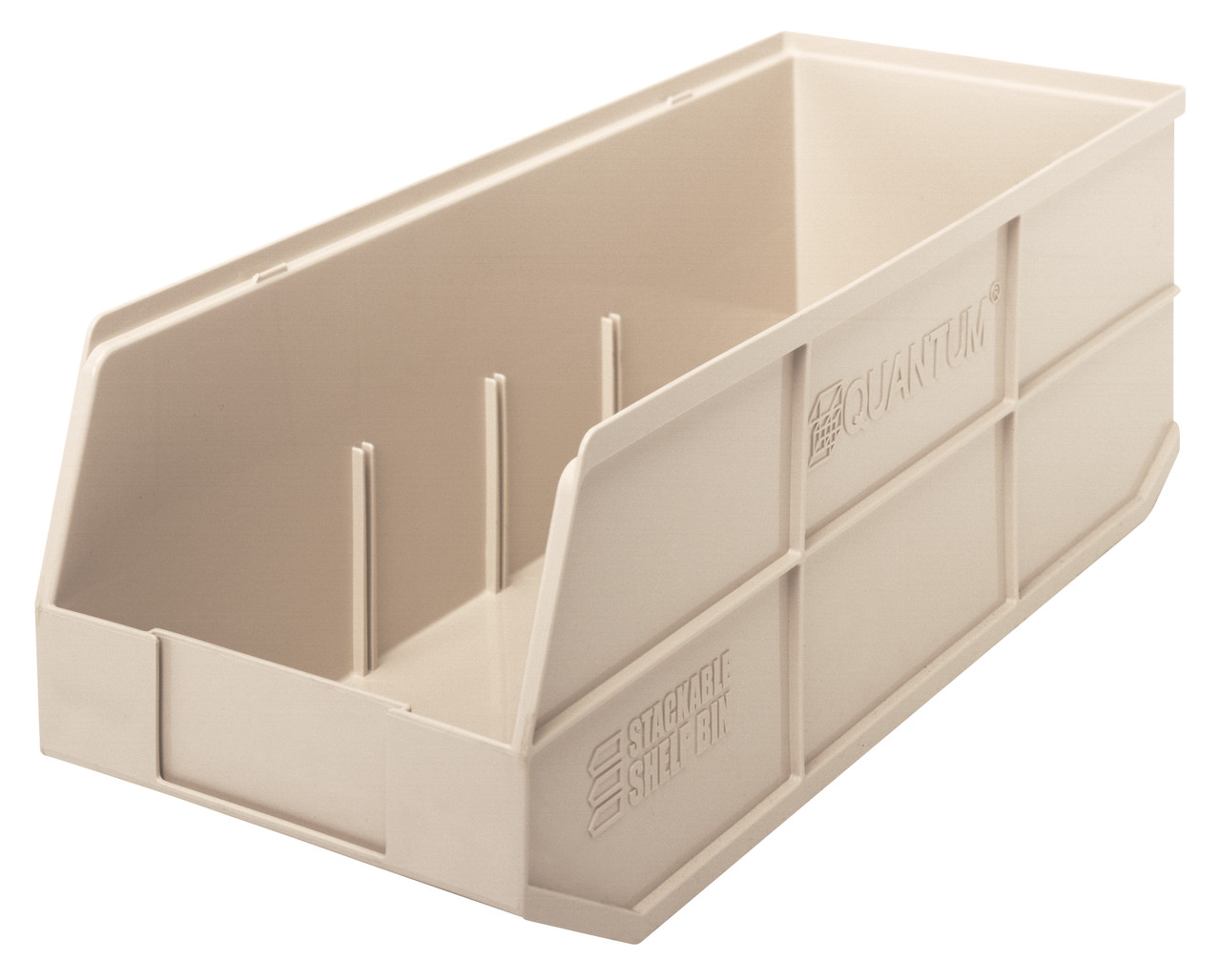Stackable Shelf Bin, 8-1/4"W x 20-1/2"D x 7"H, autoclavable up to 250°F, Ivory, Ivory, Polypropylene, SSB483IV