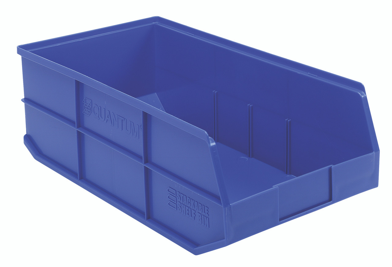 Stackable Shelf Bin, 11"W x 20-1/2"D x 7"H, autoclavable up to 250°F, Blue, Blue, Polypropylene, SSB485BL