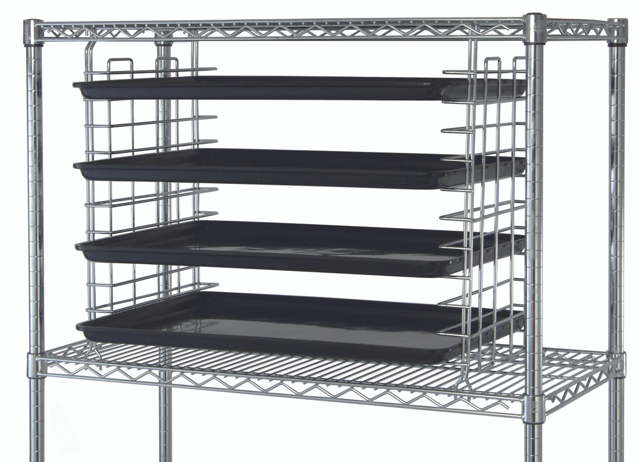 Tray Slide, 18"D, (10) tray capacity, Chrome, 0, Carbon Steel, TS18C