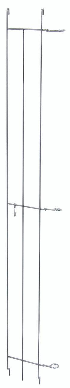 Tray Slide, 62"D, (10) tray capacity, Chrome, 0, Carbon Steel, TS62C