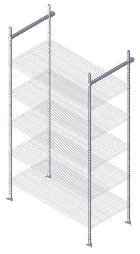 Stationary End Kit, 21", includes: (8) 86"H posts, Chrome, 0, Carbon Steel, TTK-E21