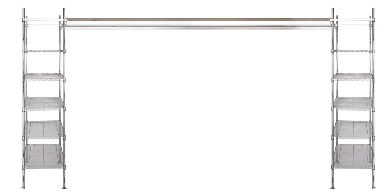 Stationary End Kit, 24", includes: (8) 86"H posts, Epoxy coated, Gray, 0, Carbon Steel, TTK-E24GY