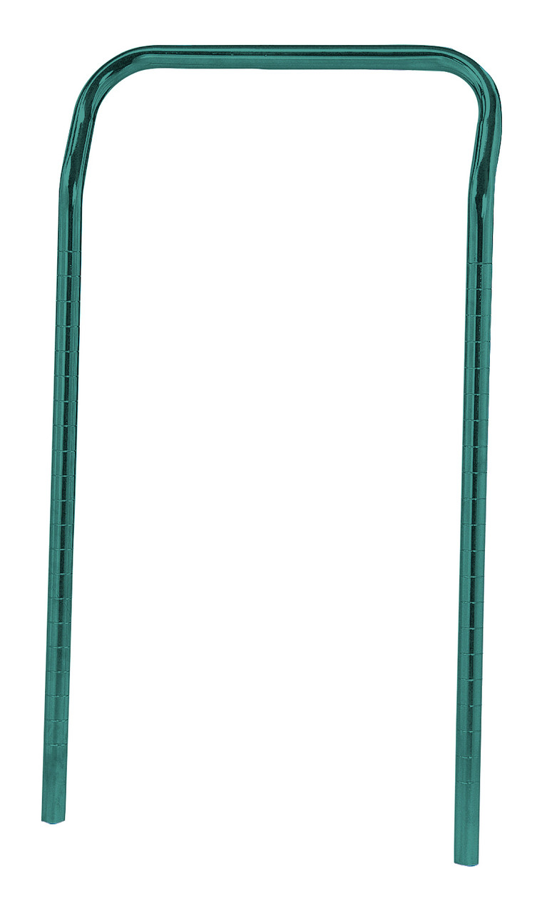 U-Handle, 18"W x 31-1/2"H, green epoxy antimicrobial finish, Epoxy Coated, Green, 0, Carbon Steel, UH18P